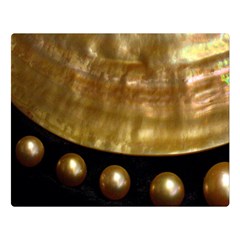 Golden Pearls Double Sided Flano Blanket (large)  by trendistuff