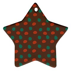 Distorted Polka Dots Pattern Ornament (star) by LalyLauraFLM