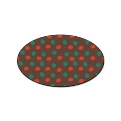 Distorted Polka Dots Pattern Sticker (oval) by LalyLauraFLM