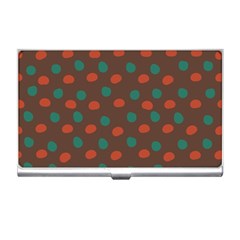 Distorted Polka Dots Pattern Business Card Holder by LalyLauraFLM