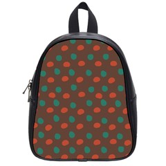 Distorted Polka Dots Pattern School Bag (small) by LalyLauraFLM