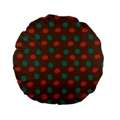 Distorted Polka Dots Pattern Standard 15  Premium Round Cushion  by LalyLauraFLM