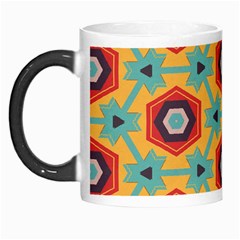 Stars And Honeycomb Pattern Morph Mug by LalyLauraFLM