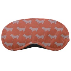 Cute Dachshund Pattern In Peach Sleeping Masks by LovelyDesigns4U