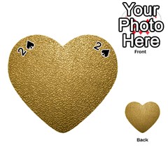 Gold Plastic Playing Cards 54 (heart)  by trendistuff