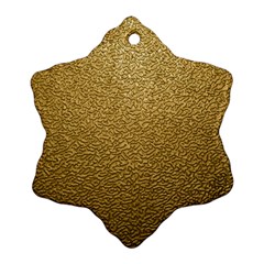 Gold Plastic Ornament (snowflake)  by trendistuff