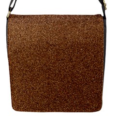 Dark Brown Sand Texture Flap Messenger Bag (s) by trendistuff