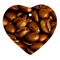 Chocolate Coffee Beans Ornament (heart)  by trendistuff