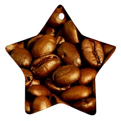 Chocolate Coffee Beans Ornament (star)  by trendistuff