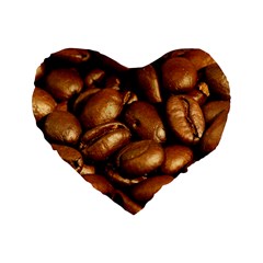 Chocolate Coffee Beans Standard 16  Premium Heart Shape Cushions by trendistuff