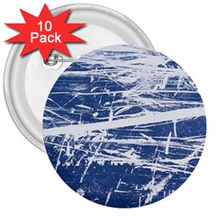 Blue And White Art 3  Buttons (10 Pack)  by trendistuff