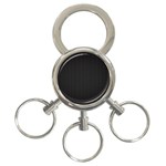 BLACK HONEYCOMB 3-Ring Key Chains Front