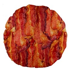 Bacon Large 18  Premium Round Cushions by trendistuff