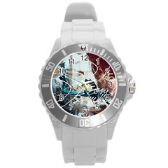 Abstract 1 Round Plastic Sport Watch (l) by trendistuff