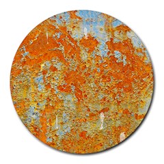 Yellow Rusty Metal Round Mousepads by trendistuff