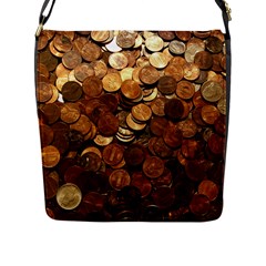 Us Coins Flap Messenger Bag (l)  by trendistuff