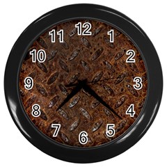 Rusty Metal Pattern Wall Clocks (black) by trendistuff