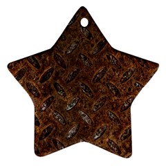 Rusty Metal Pattern Star Ornament (two Sides)  by trendistuff