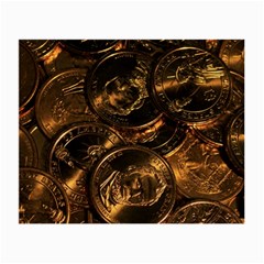 Gold Coins 2 Small Glasses Cloth (2-side) by trendistuff