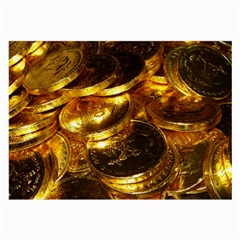 Gold Coins 1 Large Glasses Cloth (2-side) by trendistuff