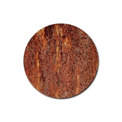 Flaky Rusting Metal Rubber Coaster (round)  by trendistuff