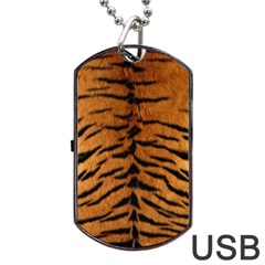 Tiger Fur Dog Tag Usb Flash (two Sides)  by trendistuff