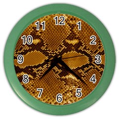 Snake Skin Color Wall Clocks by trendistuff