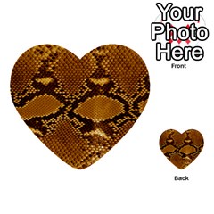 Snake Skin Multi-purpose Cards (heart)  by trendistuff