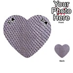 SILVER SNAKE SKIN Playing Cards 54 (Heart)  Front - Spade10