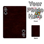 REDDISH BROWN FUR Playing Cards 54 Designs  Front - SpadeA