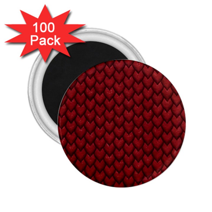 RED REPTILE SKIN 2.25  Magnets (100 pack) 