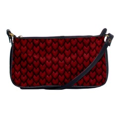 Red Reptile Skin Shoulder Clutch Bags by trendistuff