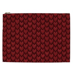 Red Reptile Skin Cosmetic Bag (xxl)  by trendistuff