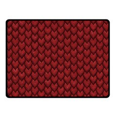Red Reptile Skin Double Sided Fleece Blanket (small)  by trendistuff