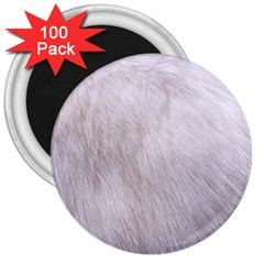 Rabbit Fur 3  Magnets (100 Pack) by trendistuff