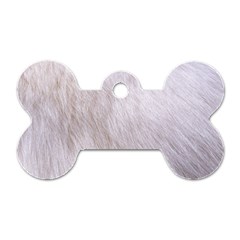 Rabbit Fur Dog Tag Bone (two Sides) by trendistuff