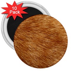 Light Brown Fur 3  Magnets (10 Pack)  by trendistuff