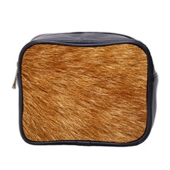 Light Brown Fur Mini Toiletries Bag 2-side by trendistuff