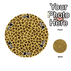 Leopard Fur Playing Cards 54 (round) 