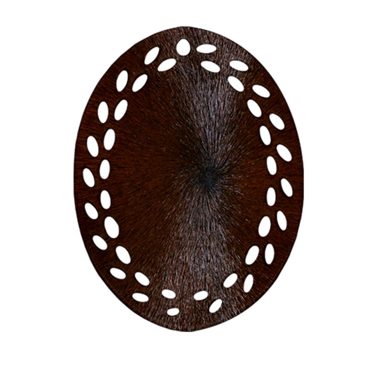 HORSE FUR Oval Filigree Ornament (2-Side) 