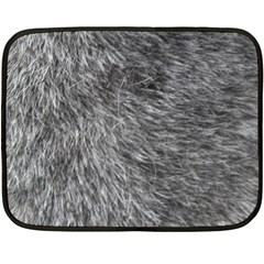 Grey Wolf Fur Double Sided Fleece Blanket (mini)  by trendistuff