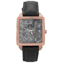 Grey Wolf Fur Rose Gold Watches