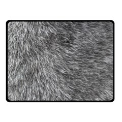 Grey Wolf Fur Double Sided Fleece Blanket (small)  by trendistuff