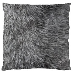 Grey Wolf Fur Standard Flano Cushion Cases (two Sides)  by trendistuff