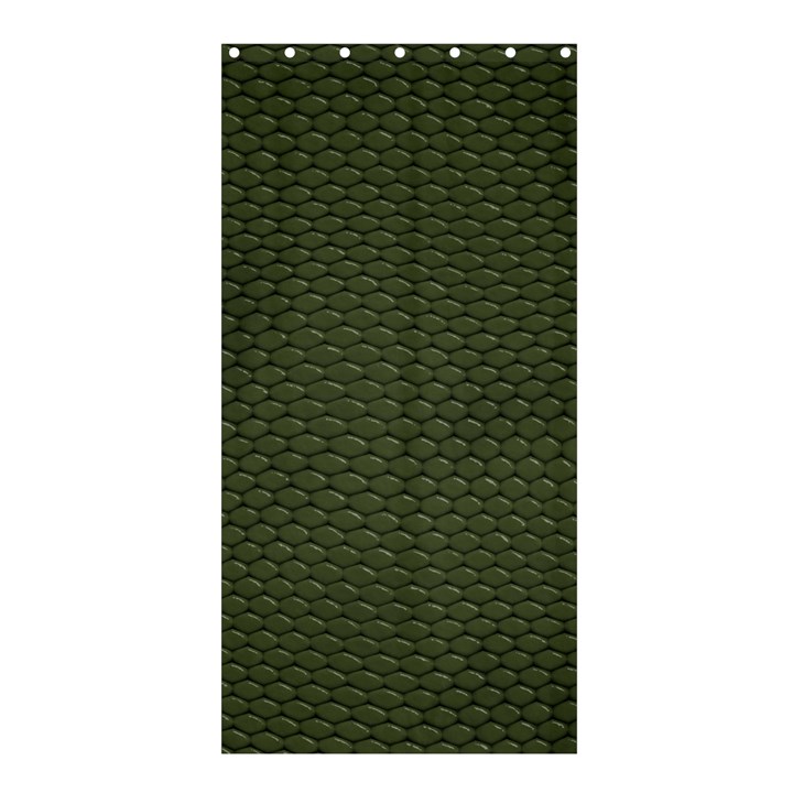 GREEN REPTILE SKIN Shower Curtain 36  x 72  (Stall) 