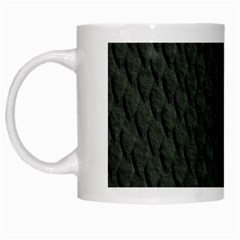 Dark Green Scales White Mugs by trendistuff