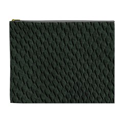 Dark Green Scales Cosmetic Bag (xl) by trendistuff