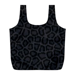 Black Leopard Print Full Print Recycle Bags (l)  by trendistuff