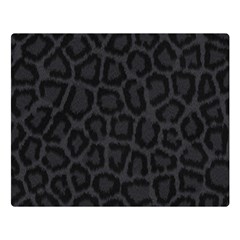 Black Leopard Print Double Sided Flano Blanket (large)  by trendistuff