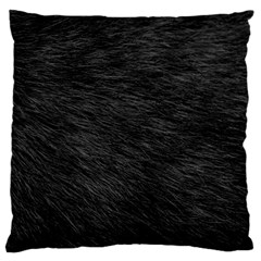 Black Cat Fur Large Cushion Cases (one Side)  by trendistuff